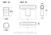 Gałka meblowa Brooklyn 0676/20  nikiel połysk - 4