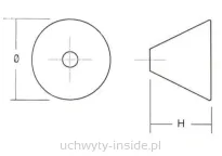 Gałka drewniana Conic 0538/29 czarny jesion lakier - 3