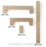 Uchwyt meblowy prostokątny 4875.016/ złoty szczotkowany - 2