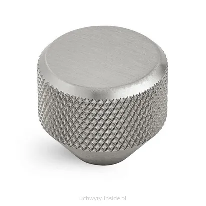 Gałka meblowa radełkowana  8892 fi 26 nikiel satyna