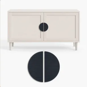 Uchwyt meblowy duży 1197.096 półkole  czarny mat