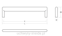 Uchwyt meblowy BEAM 0673/96 złoty połysk - 4