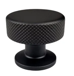 Gałka meblowa ryflowana 4254/35  czarny mat