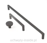Gałka meblowa ryflowana 4724/38 grafit czarny mat - 4
