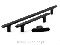 Gałka meblowa ryflowana T-bar 4728/70 czarny mat - 2