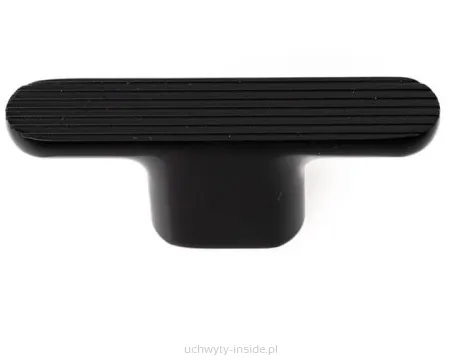 Gałka meblowa ryflowana T-bar 4728/70 czarny mat