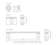 Uchwyt meblowy  FASE 0712/160  cava mosiądz szczotkowany - 4